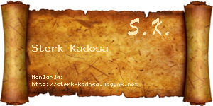 Sterk Kadosa névjegykártya